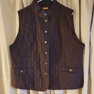 Women's Quilted Vest - Brown